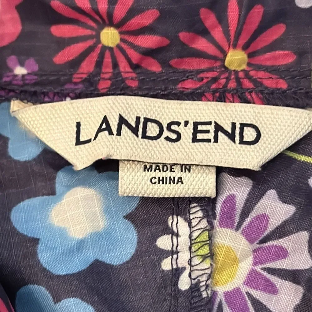 LANDS' END Floral Windbreaker Jacket